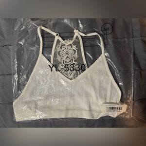 White Lace Detail Bralette